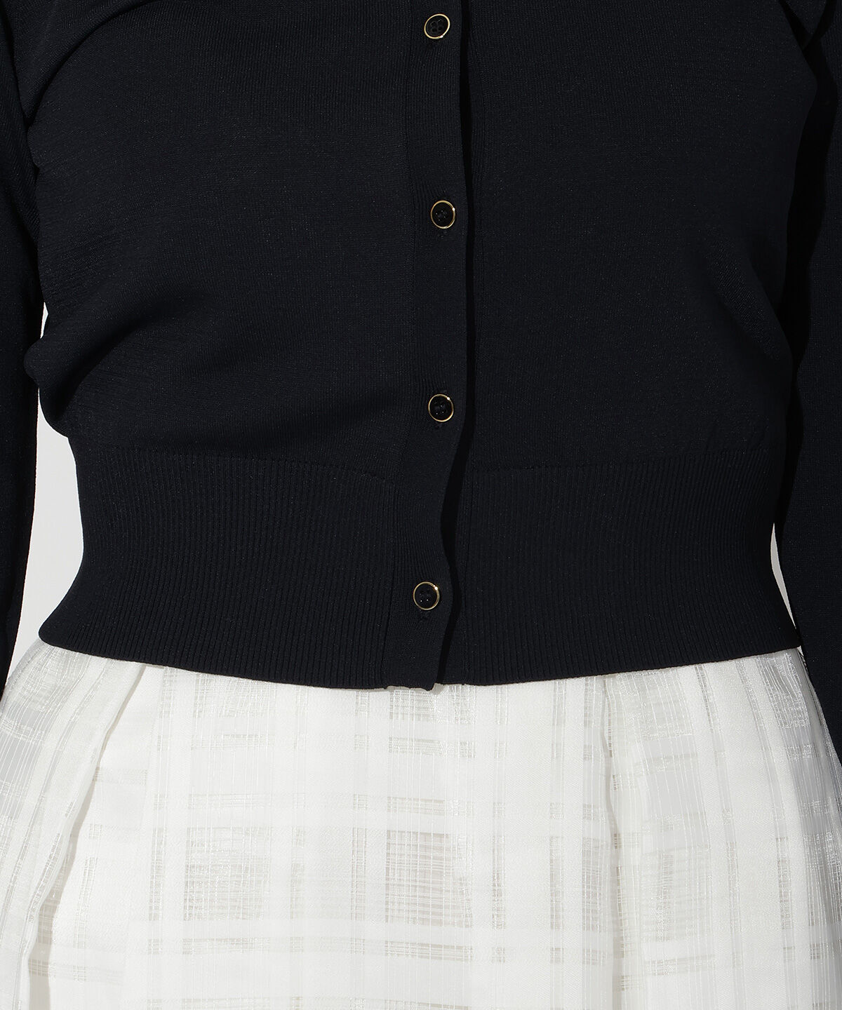 アンドクチュール「クルーネックショートカーデ」|カーディガン|