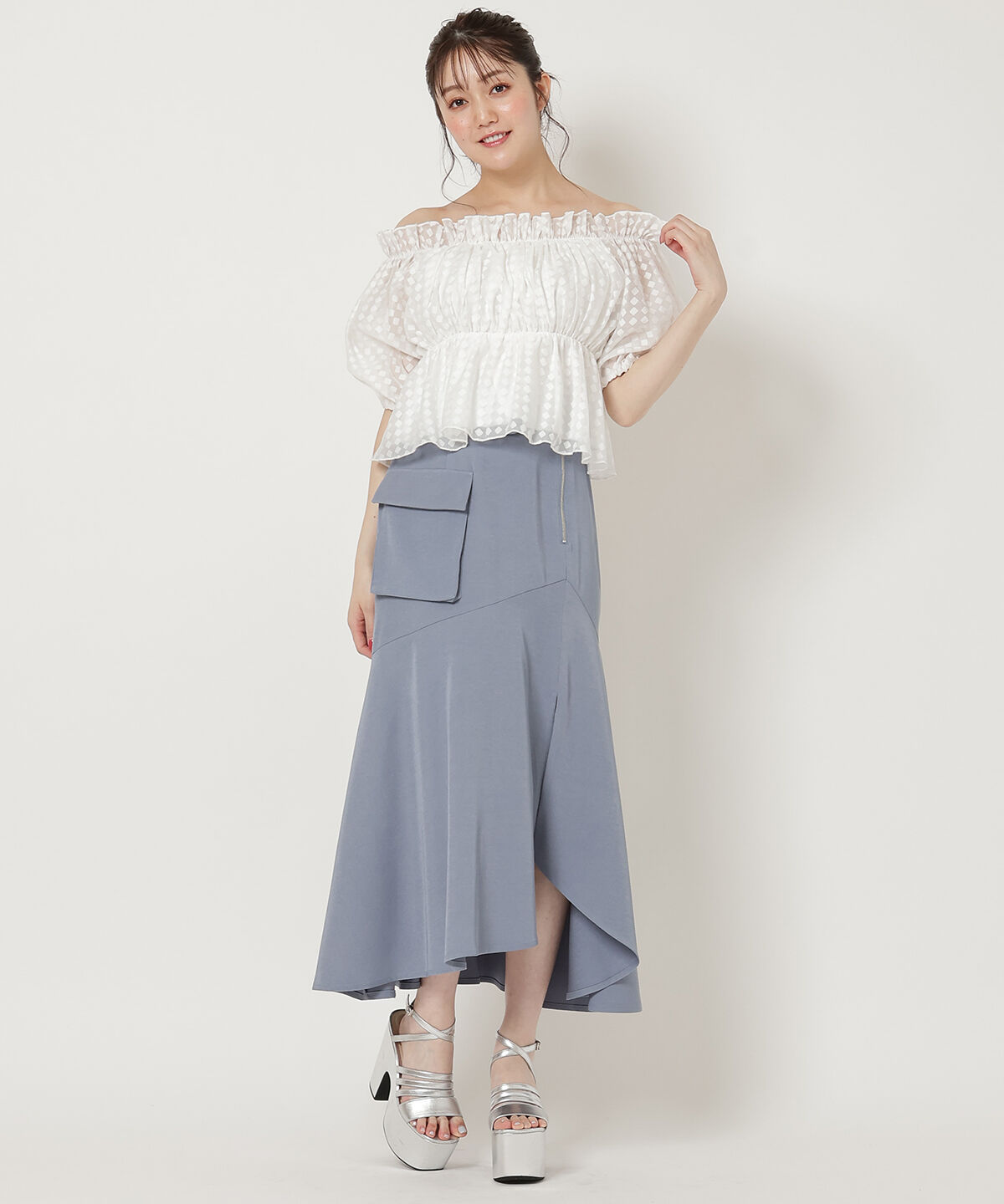 REDYAZEL「シアーギャザートップス」|シャツ・ブラウス|