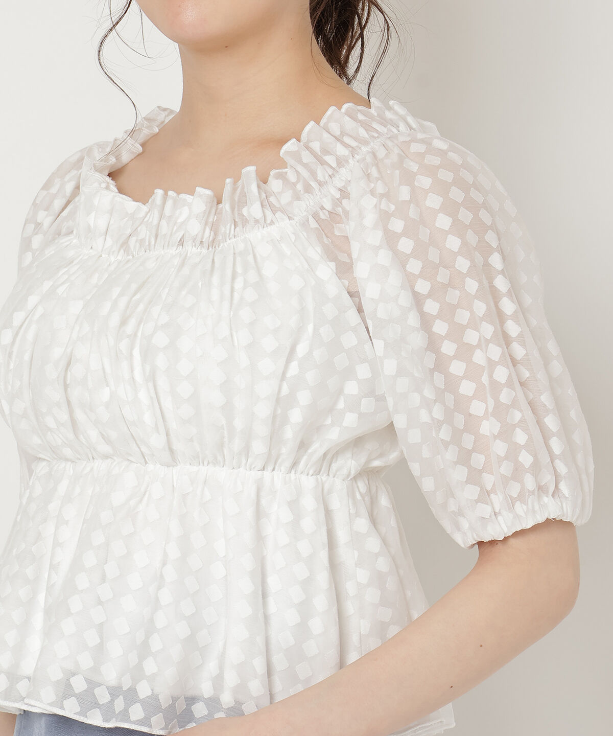 REDYAZEL「シアーギャザートップス」|シャツ・ブラウス|