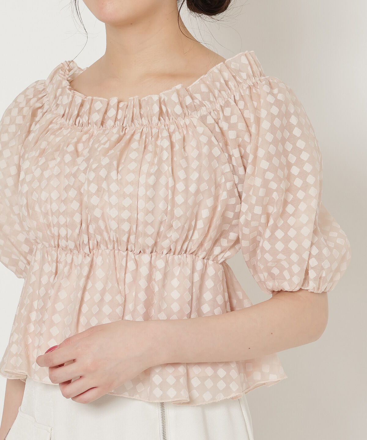 REDYAZEL「シアーギャザートップス」|シャツ・ブラウス|