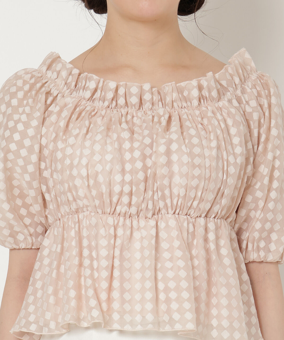 REDYAZEL「シアーギャザートップス」|シャツ・ブラウス|