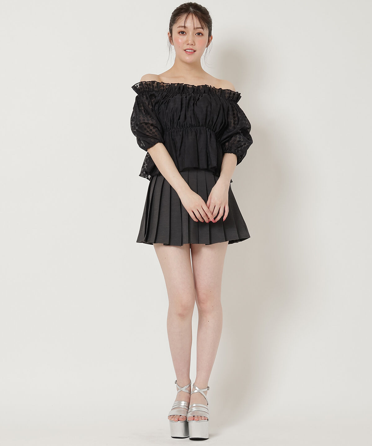 REDYAZEL「シアーギャザートップス」|シャツ・ブラウス|