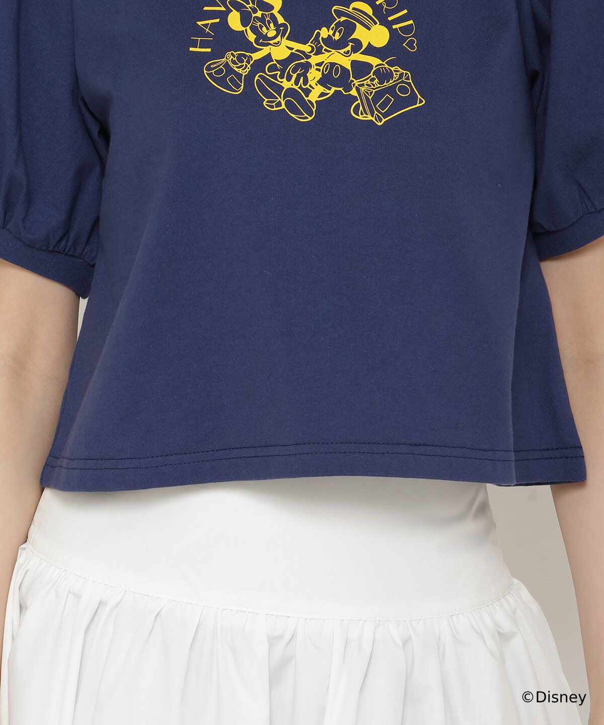  「ミッキー&ミニー / トラベルデザイン リンガーTシャツ」|Tシャツ・カットソー|