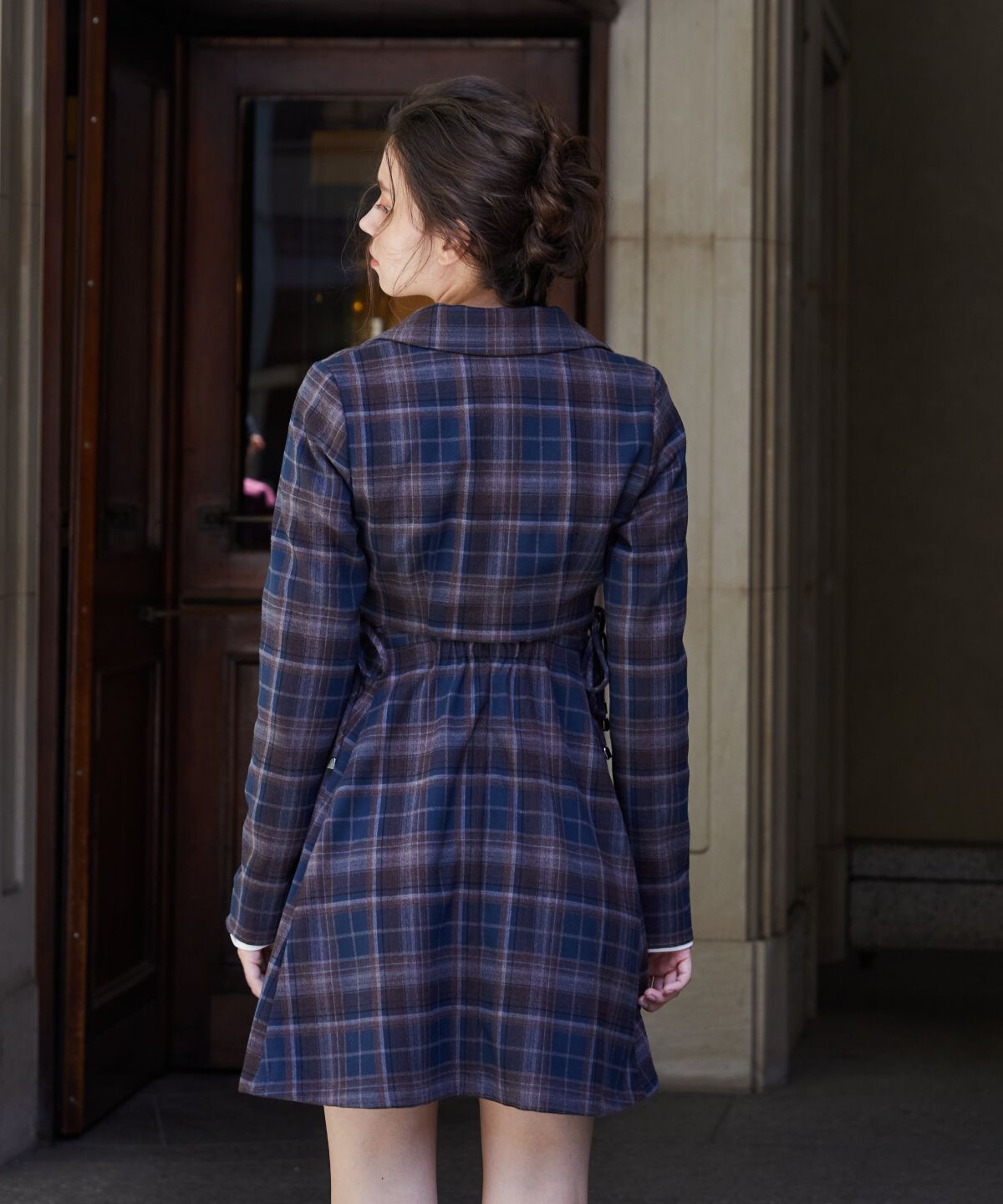 REDYAZEL「チェックサイドダブルリボンワンピース」|ワンピース|