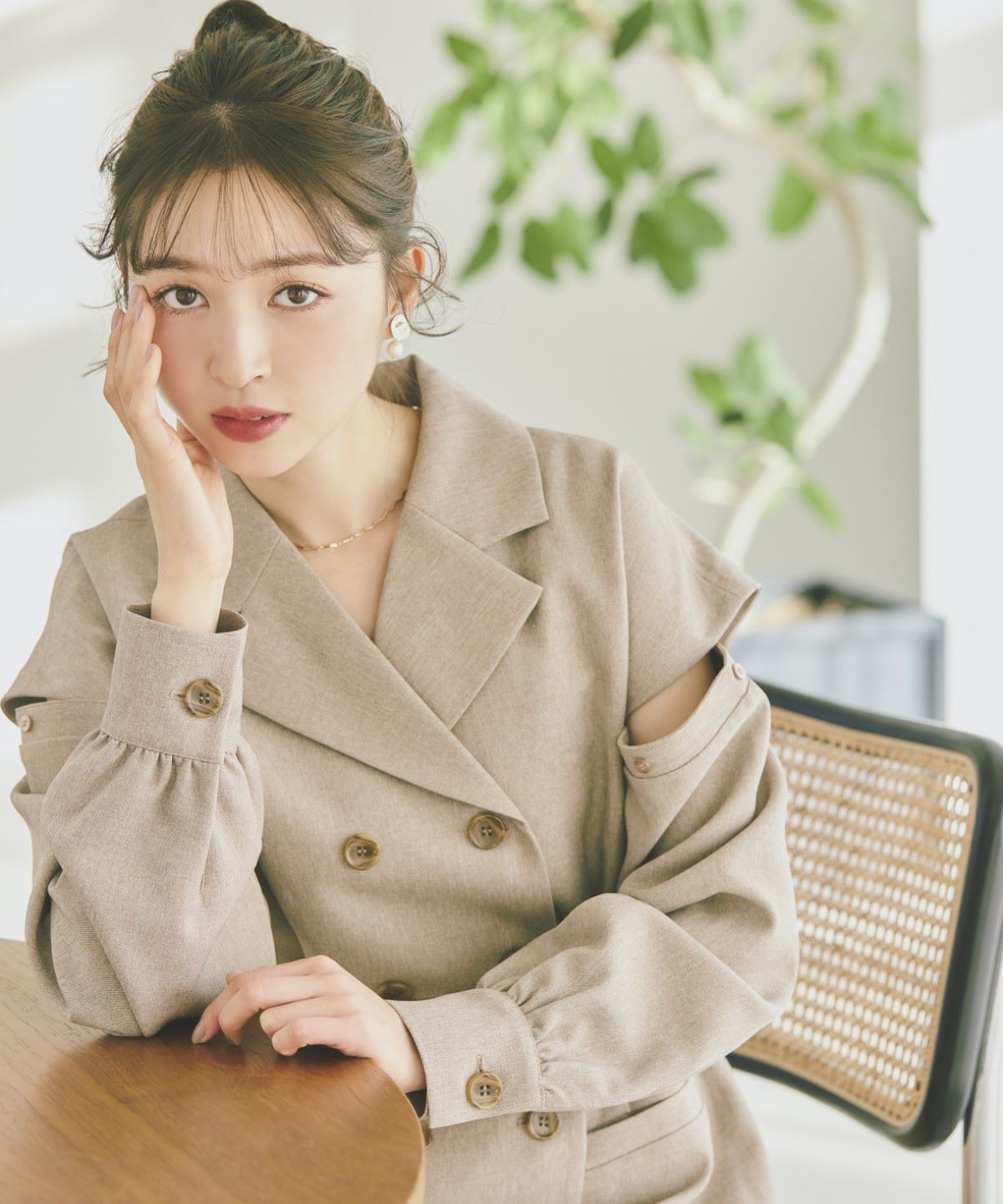 WILLSELECTION「オープンショルダートレンチ風ワンピース」|ワンピース|