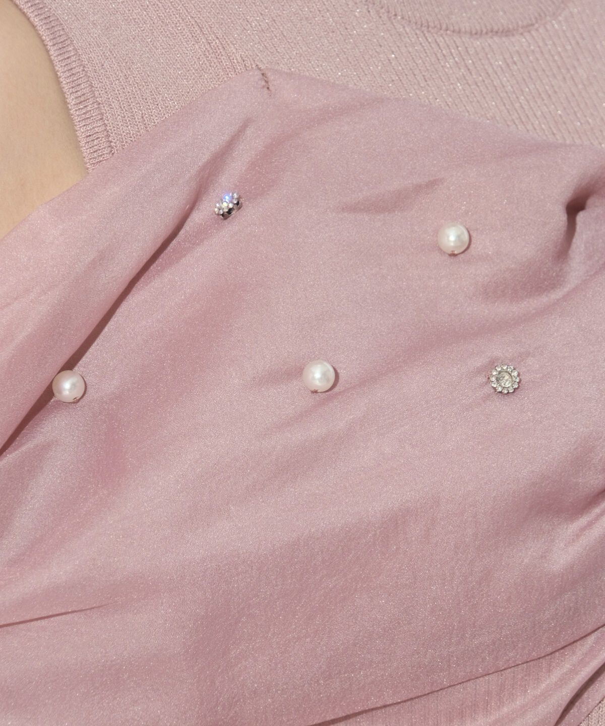 WILLSELECTION「ビジュー付きリボン風ニットプルオーバー」|ニット・セーター|