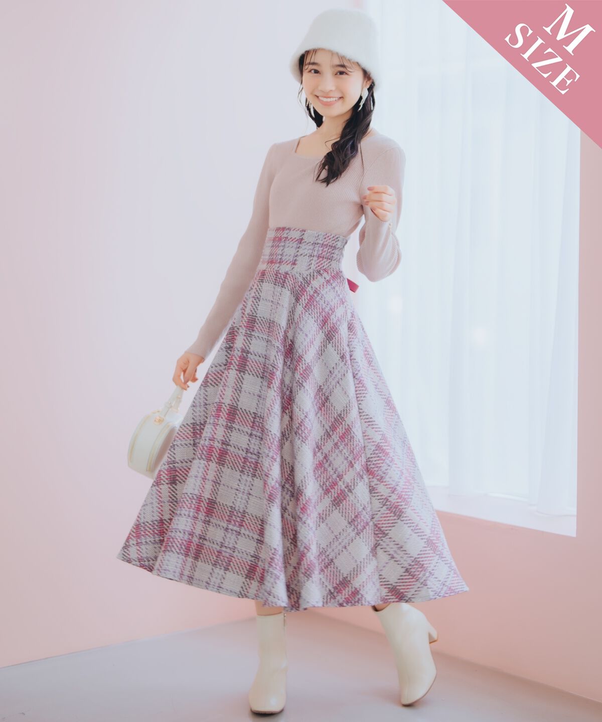 WILLSELECTION「オリジナルチェックスカート」|フレア|