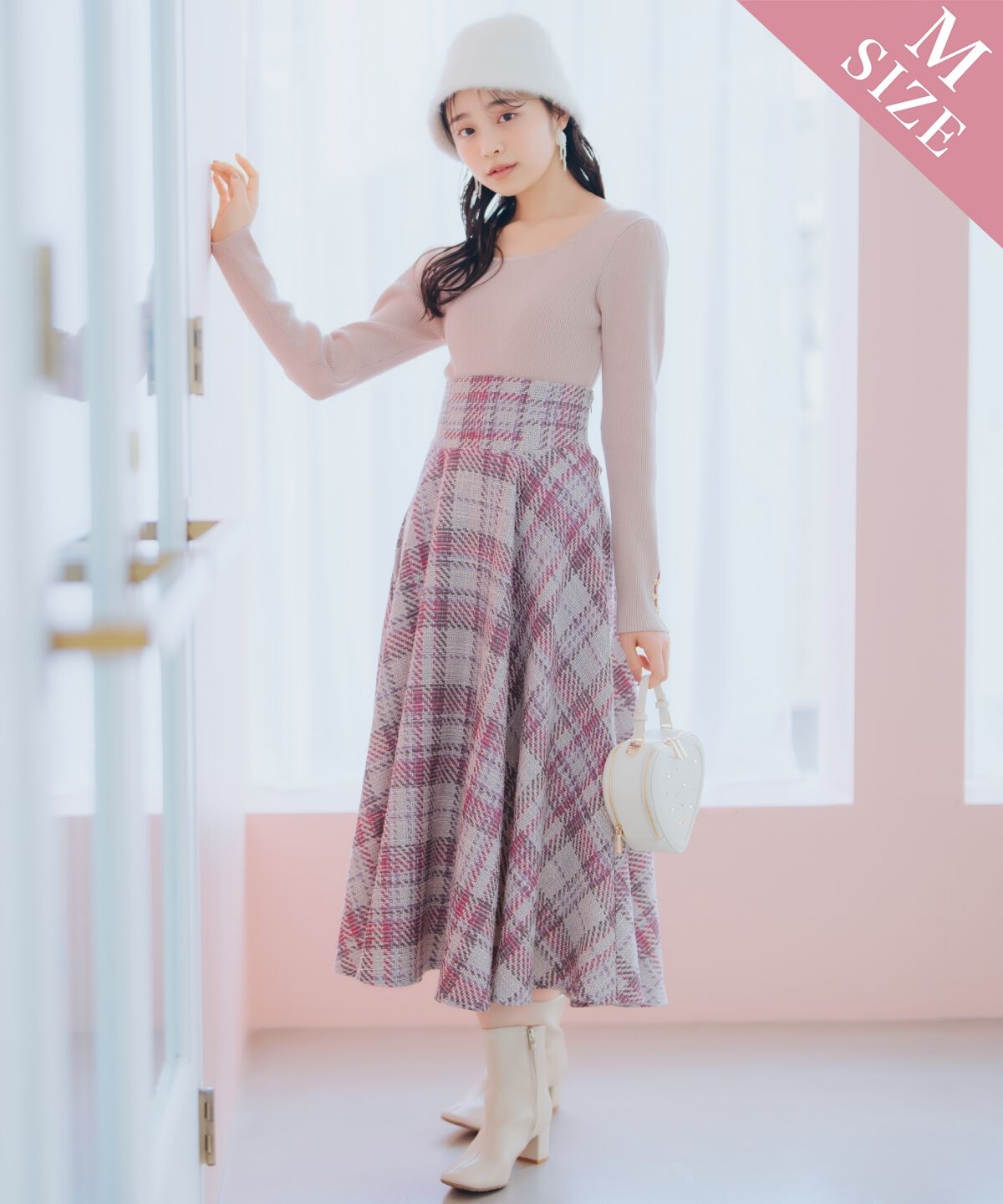 WILLSELECTION「オリジナルチェックスカート」|フレア|