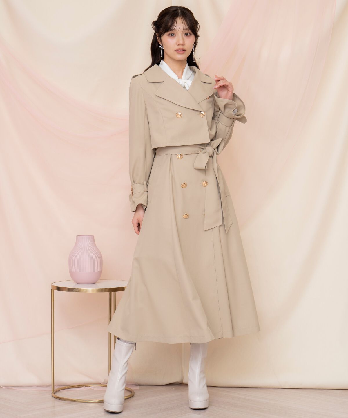 WILLSELECTION「メタリックボタン3WAYトレンチコート」|トレンチコート|