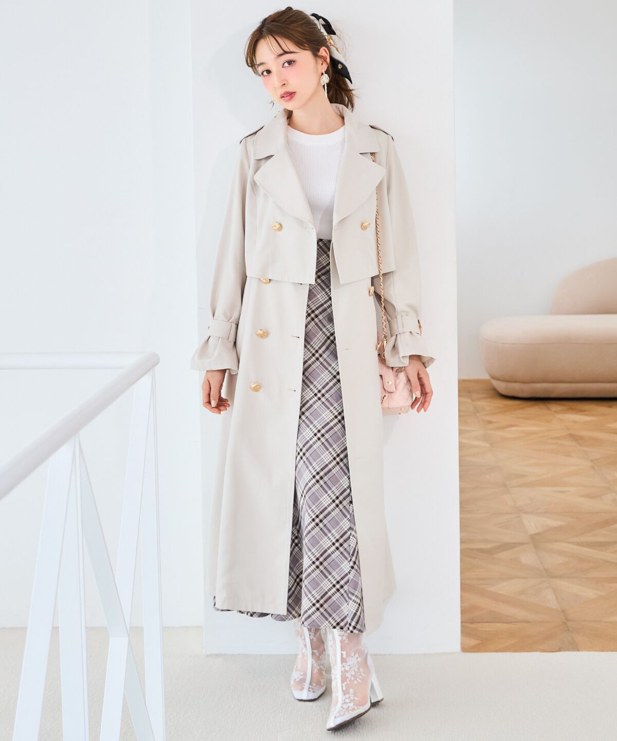 WILLSELECTION「メタリックボタン3WAYトレンチコート」|トレンチコート|