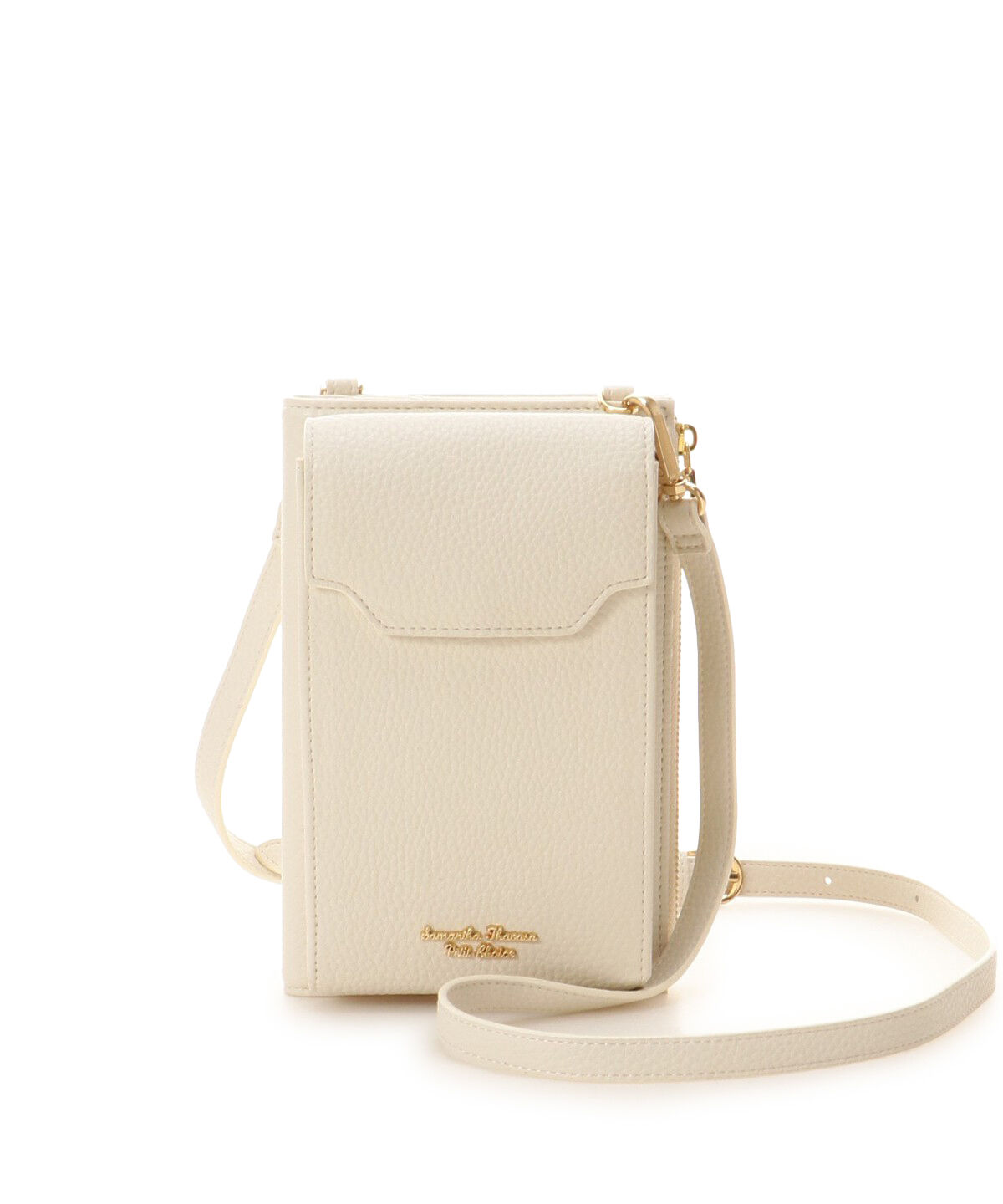 Samantha Thavasa Petit Choice「ウェーブフラップスマホショルダー」|ショルダー・メッセンジャー|オフホワイト