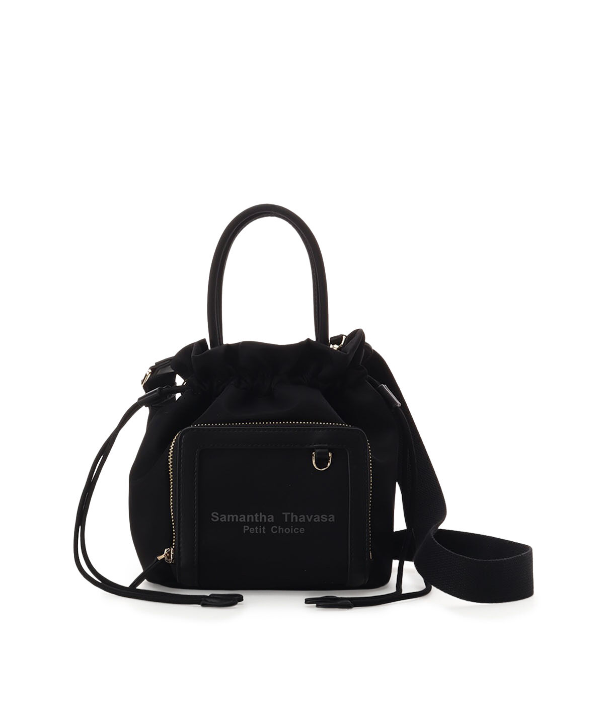 Samantha Thavasa Petit Choice「カジュアル巾着 ショルダーバッグ」|ショルダー・メッセンジャー|ブラック