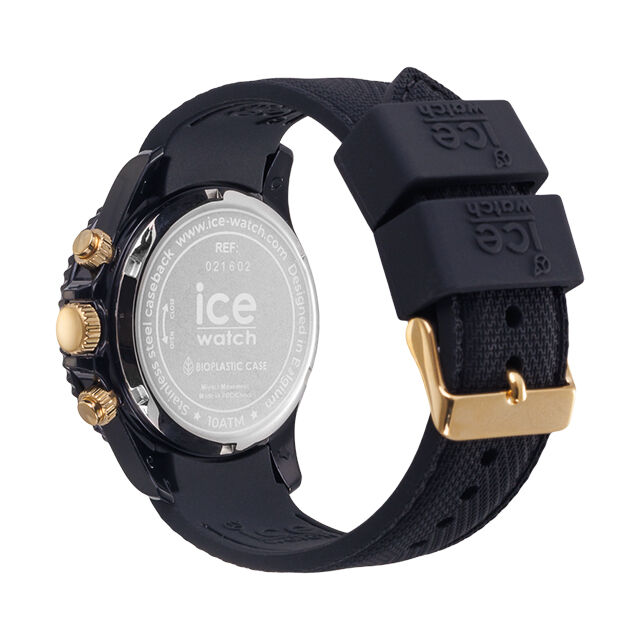 ICE-WATCH「〈ICE-WATCH(ｱｲｽｳｫｯﾁ)〉ICE chrono ﾌﾞﾗｯｸｺﾞｰﾙﾄﾞ ﾐﾃﾞｨｱﾑ」|腕時計|