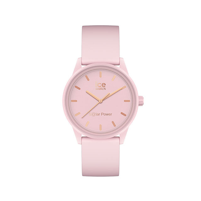 ICE-WATCH「〈ICE-WATCH(ｱｲｽｳｫｯﾁ)〉ICE solar power ﾋﾟﾝｸﾚﾃﾞｨ ｽﾓｰﾙ」|腕時計|PINK