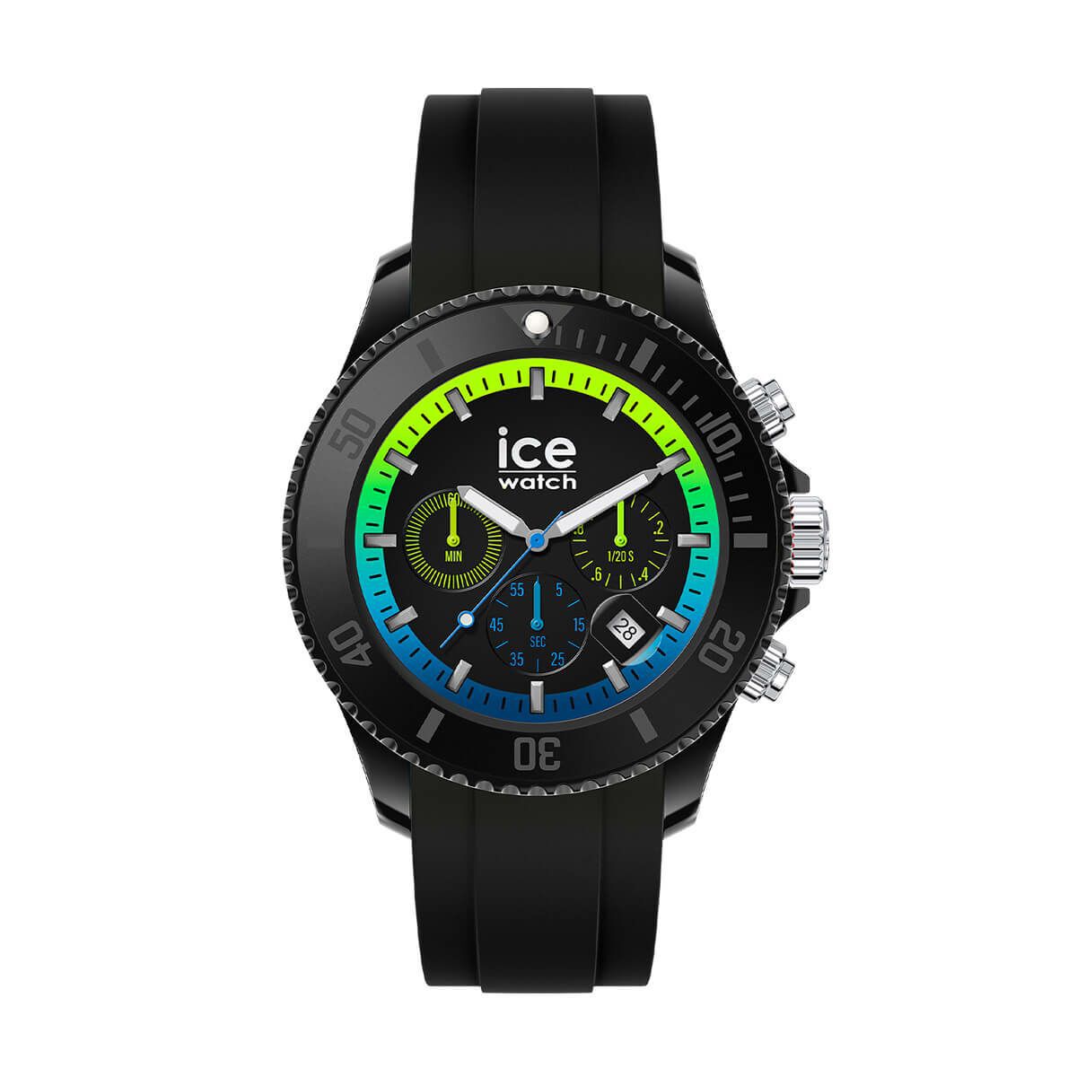 ICE-WATCH「〈ICE-WATCH(ｱｲｽｳｫｯﾁ)〉ICE chrono　ﾌﾞﾗｯｸﾗｲﾑ ｴｸｽﾄﾗﾗｰｼﾞ」|腕時計|