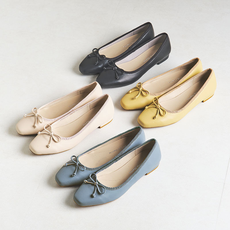 WA Oriental TRaffic「スクエアトゥフラットバレエシューズ/32106」|パンプス|BLUE