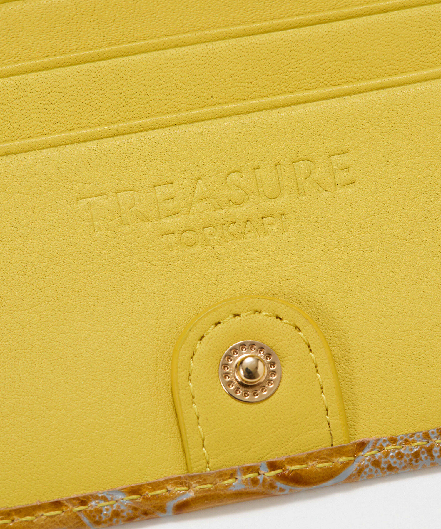 TOPKAPI BREATH「【TREASURE TOPKAPI】ローズエンボス ツヤ レザー 二つ折り財布」|財布|