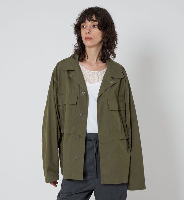 ASTRAET「＜ASTRAET＞ミリタリーシャツ UNISEX」|シャツ・ブラウス|DK.GREEN