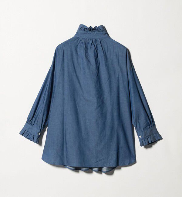 UNITED ARROWS「【別注】＜dahl&rsquo;ia＞シャンブレー フリルブラウス」|シャツ・ブラウス|