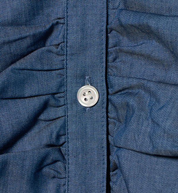 UNITED ARROWS「【別注】＜dahl&rsquo;ia＞シャンブレー フリルブラウス」|シャツ・ブラウス|