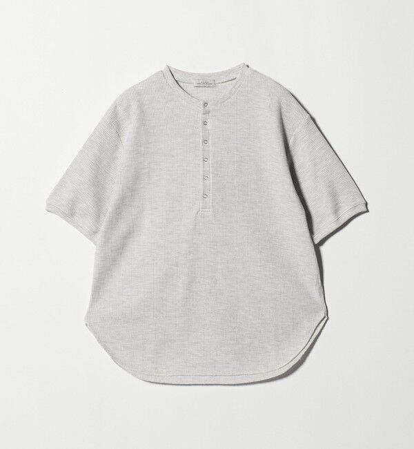 UNITED ARROWS green label relaxing「【WEB限定】＜at ease＞ワッフル ヘンリーネック 5分袖 プルオーバー カットソー」|Tシャツ・カットソー|