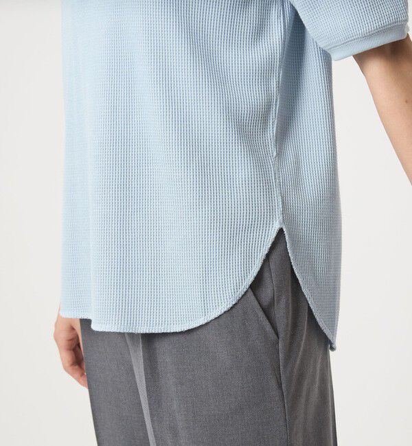 UNITED ARROWS green label relaxing「【WEB限定】＜at ease＞ワッフル ヘンリーネック 5分袖 プルオーバー カットソー」|Tシャツ・カットソー|