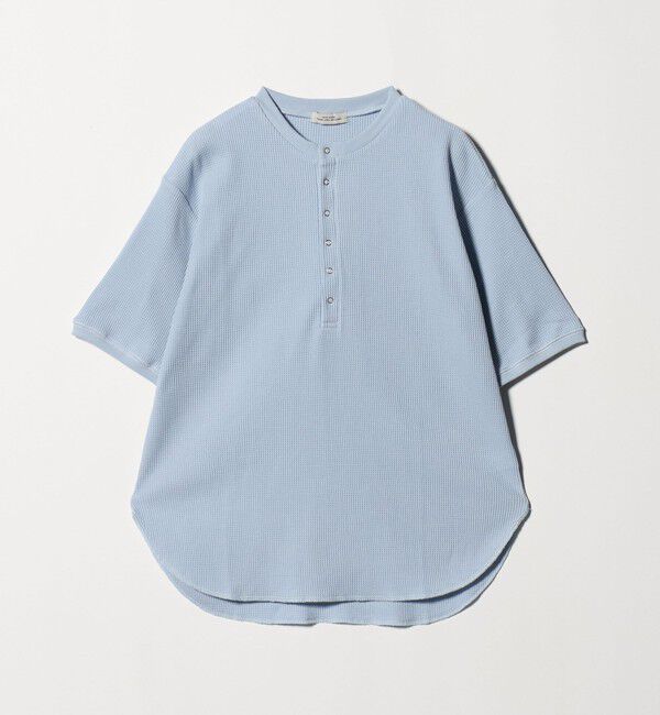 UNITED ARROWS green label relaxing「【WEB限定】＜at ease＞ワッフル ヘンリーネック 5分袖 プルオーバー カットソー」|Tシャツ・カットソー|