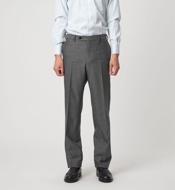 UNITED ARROWS green label relaxing「GUABELLO 組織無地 MF ノープリーツ スーツパンツ」|スーツ|