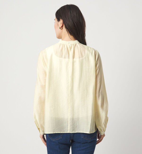 UNITED ARROWS green label relaxing「フェイクパール スタンドネック ブラウス」|シャツ・ブラウス|