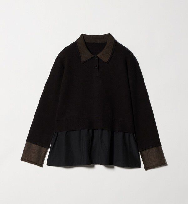 UNITED ARROWS green label relaxing「ポロニット ドッキング プルオーバー」|ニット・セーター|