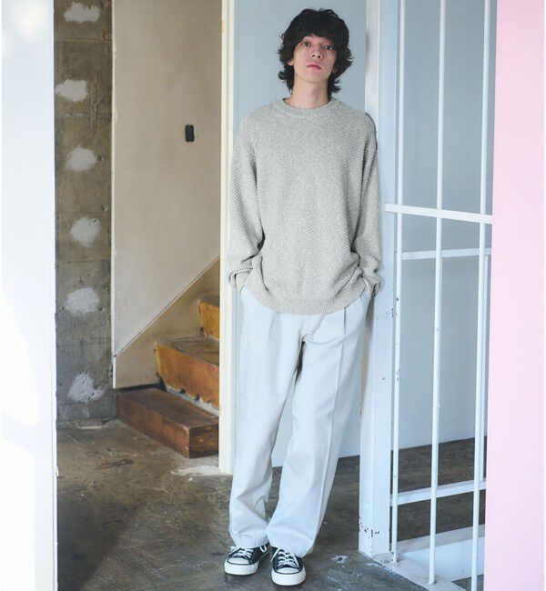 UNITED ARROWS green label relaxing「ミックスカラー クルーネック ニット」|ニット・セーター|