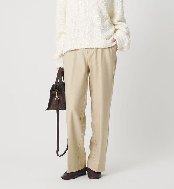 BEAUTY&YOUTH UNITED ARROWS「裏起毛バックゴム ストレートパンツ ウォッシャブル」|スラックス|BEIGE