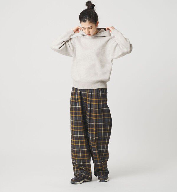 BEAUTY&YOUTH UNITED ARROWS「コットンウールブレンド ソリッド＆ボーダーニットフーディ ウォッシャブル」|ニット・セーター|