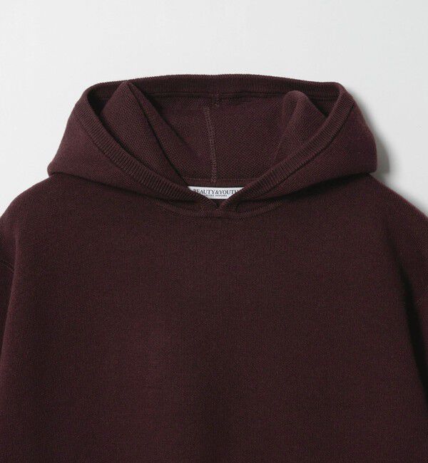 BEAUTY&YOUTH UNITED ARROWS「コットンウールブレンド ソリッド＆ボーダーニットフーディ ウォッシャブル」|ニット・セーター|