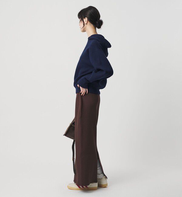 BEAUTY&YOUTH UNITED ARROWS「コットンウールブレンド ソリッド＆ボーダーニットフーディ ウォッシャブル」|ニット・セーター|