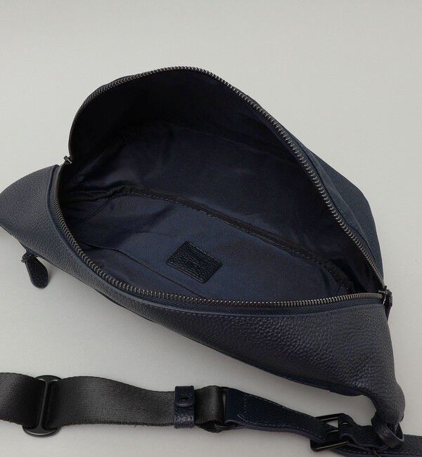 SHIPS「SHIPS: シュリンクレザー &times; ファブリック コンビ ウエスト バッグ (ボディバッグ)」|ショルダー・メッセンジャー|