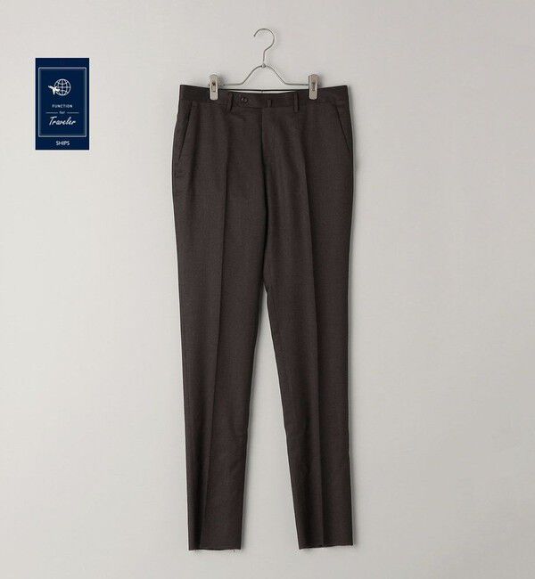 SHIPS「SHIPS:<手洗い可能> ライト サキソニー スラックス」|その他|ブラウン系