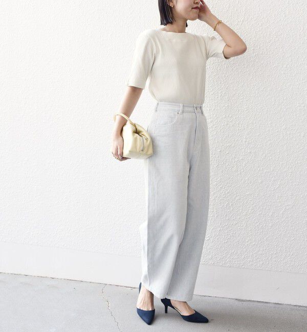 SHIPS for women「*オーガニックコットン バック クロス リブ トップス◇」|Tシャツ・カットソー|