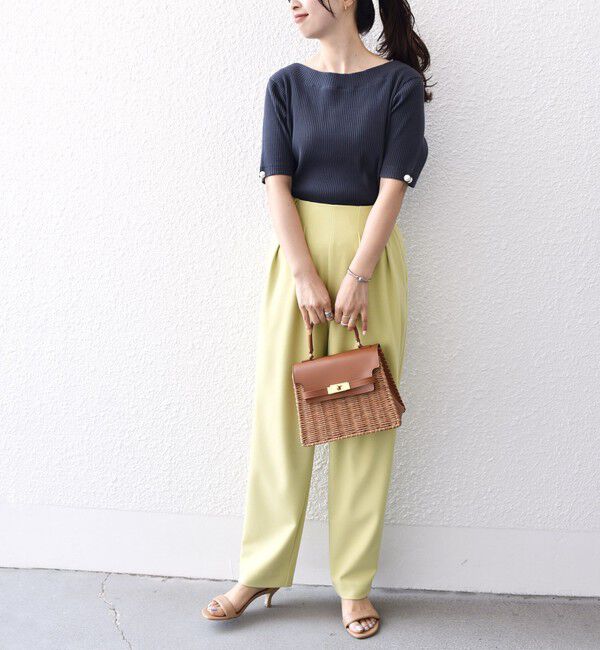 SHIPS for women「*オーガニックコットン バック クロス リブ トップス◇」|Tシャツ・カットソー|