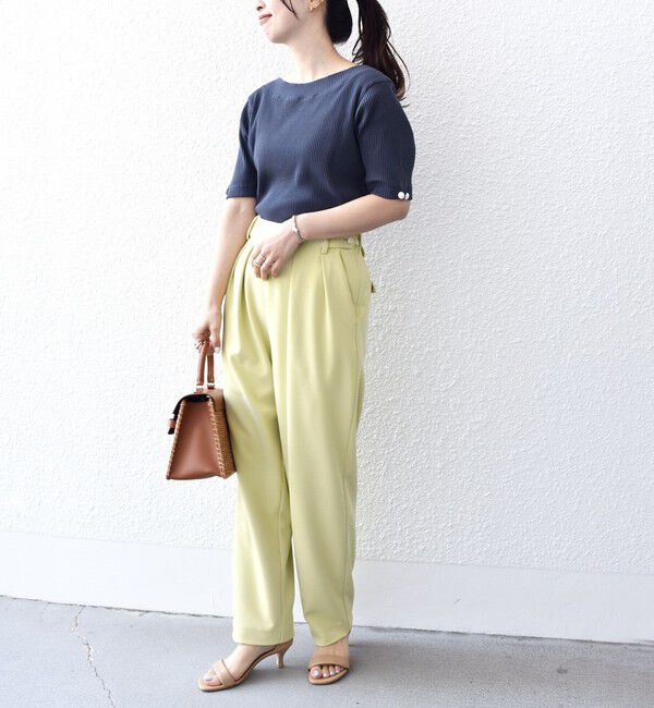 SHIPS for women「*オーガニックコットン バック クロス リブ トップス◇」|Tシャツ・カットソー|