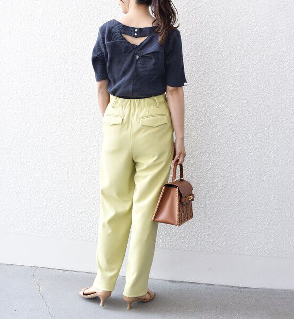 SHIPS for women「*オーガニックコットン バック クロス リブ トップス◇」|Tシャツ・カットソー|