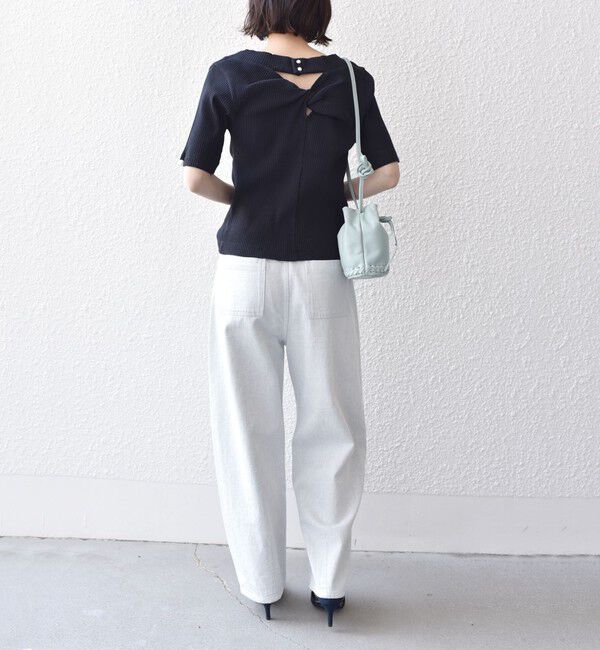 SHIPS for women「*オーガニックコットン バック クロス リブ トップス◇」|Tシャツ・カットソー|