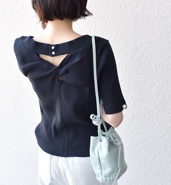 SHIPS for women「*オーガニックコットン バック クロス リブ トップス◇」|Tシャツ・カットソー|