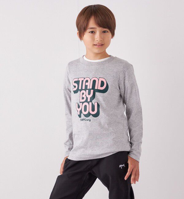 SHIPS any「SHIPS any: タイポグラフィー プリント ロンT<KIDS>◇」|Tシャツ・カットソー|