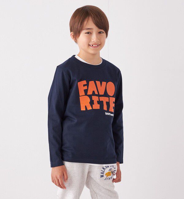 SHIPS any「SHIPS any: タイポグラフィー プリント ロンT<KIDS>◇」|Tシャツ・カットソー|