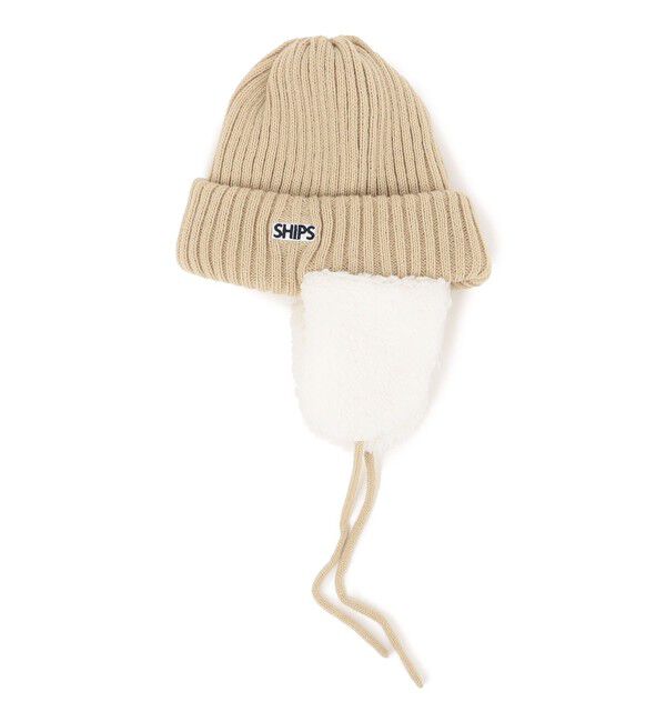 SHIPS KIDS「SHIPS KIDS:フェイクファー フラップ ワッチ」|ニット帽|