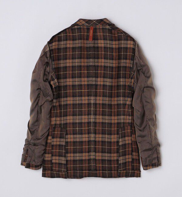 SHIPS「ernesto: リネン ツイード タータンチェック ジャケット」|テーラードジャケット|