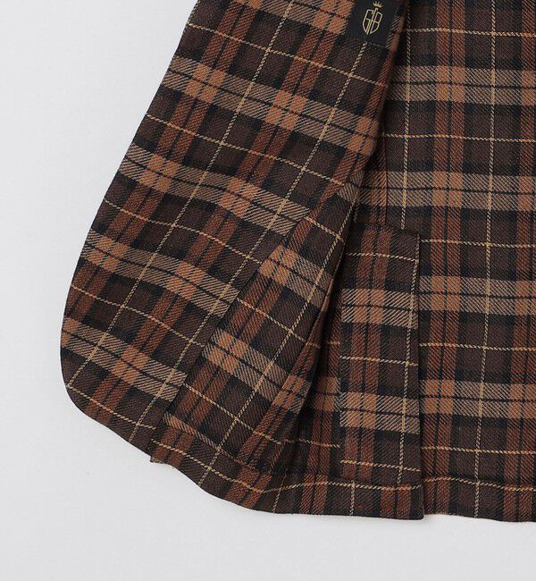 SHIPS「ernesto: リネン ツイード タータンチェック ジャケット」|テーラードジャケット|