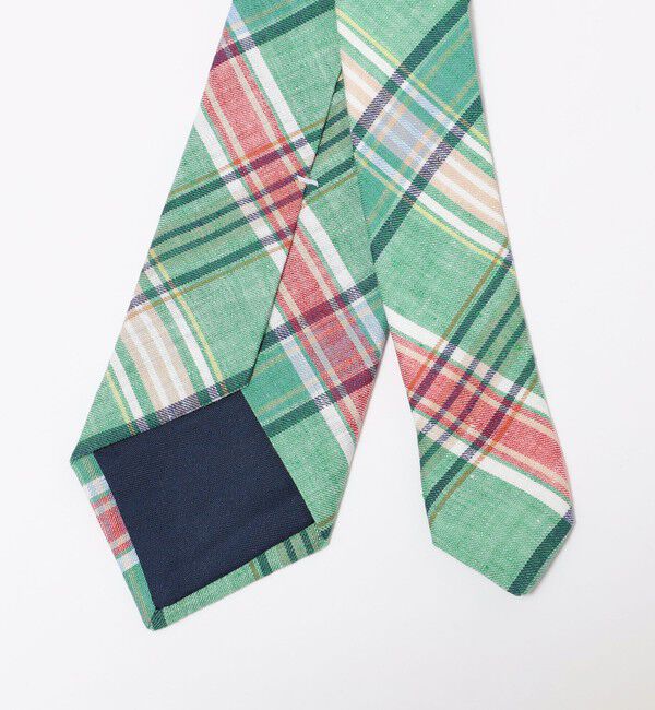 SHIPS「BREUER: リネン マドラス チェック ネクタイ」|ネクタイ・蝶ネクタイ|