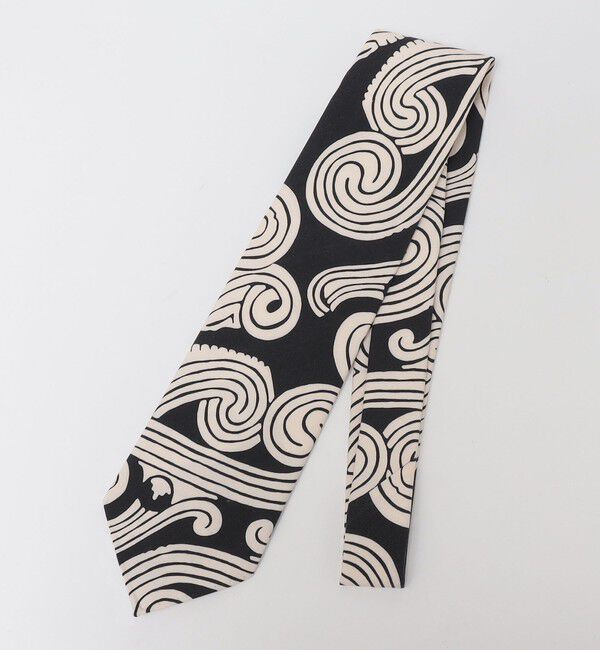 SHIPS「【SHIPS別注】Stefano cau: モチーフ プリント ネクタイ」|ネクタイ・蝶ネクタイ|ブラック